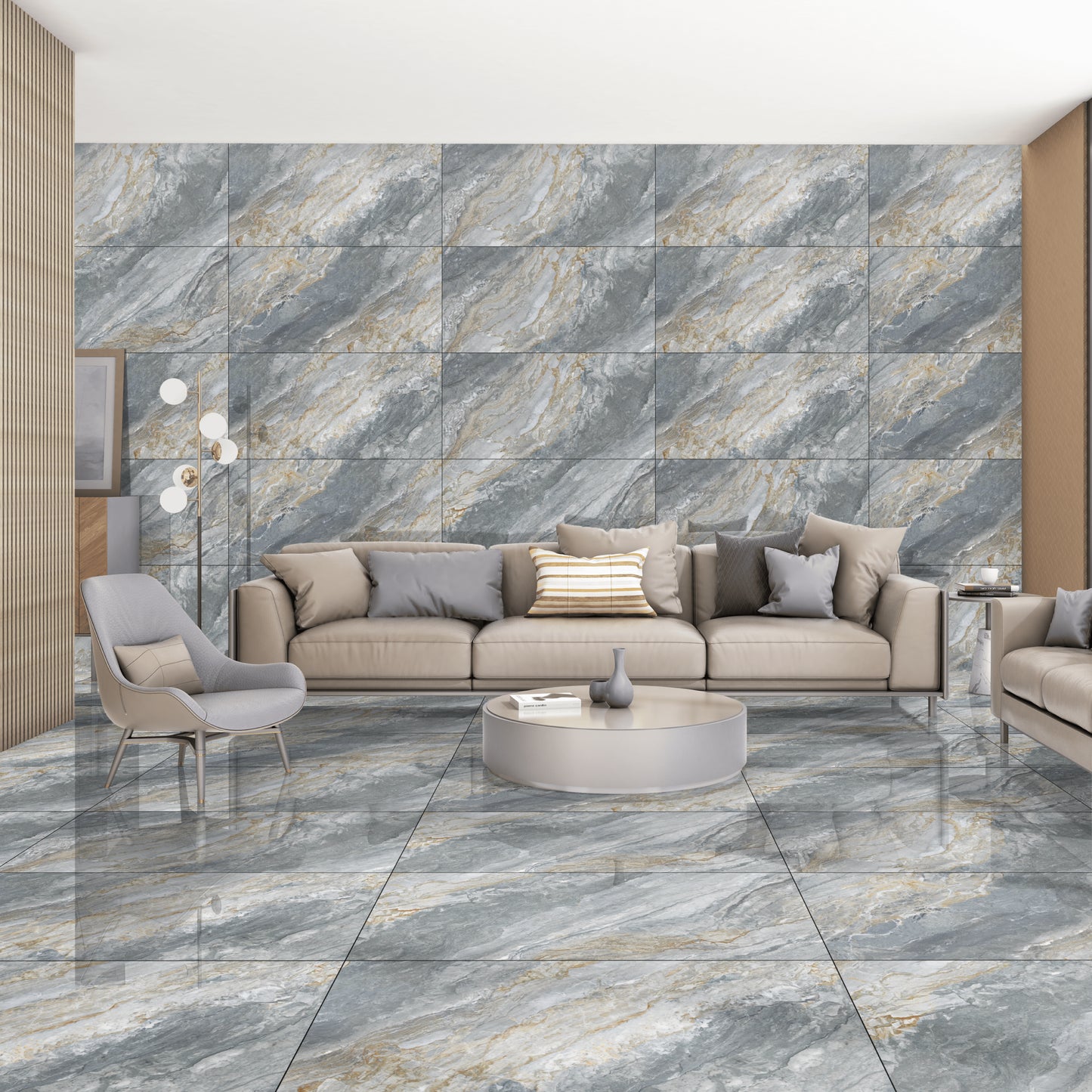 VOLTA GREY GOLDEN GLOSSY CARVING (60x120)