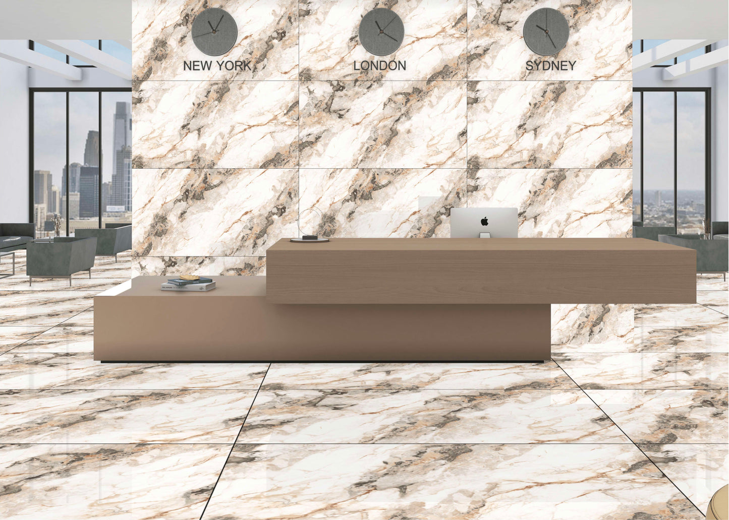 CAMEL GOLD GOLDEN GLOSSY CARVING (60x120)